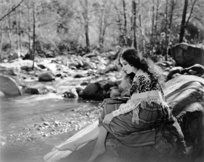 Mary Philbin, on-set of the Silent Film, "Surrender, 1927