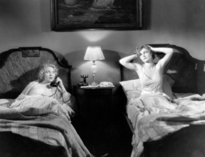 Lois Moran, Madge Evans, on-set of the Film, "West of Broadway", 1931