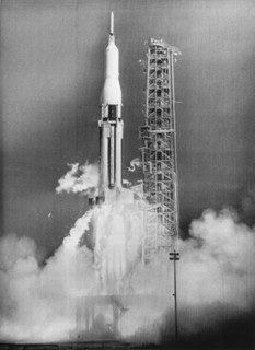 Saturn 1 Rocket Blasts off Carrying a NASA Satellite, Pegasus, Cape Kennedy, Florida, USA, 1965
