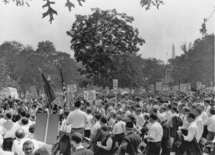 Crowd of Demonstrators at Rally for "National Vigil for Soviet Jewry", Lafayette Park, Washington, D.C., USA, 1965