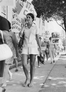 Female Teachers Picketing Outside High School, Elgin, Illinois, USA, 1971