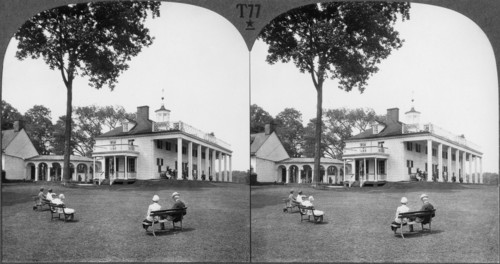 Home of George Washington, Mount Vernon, Virginia, USA, Stereo Card, circa 1900
