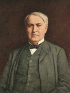 Thomas Alva Edison (1847-1931), American Inventor, Portrait, Postcard, circa, 1910's