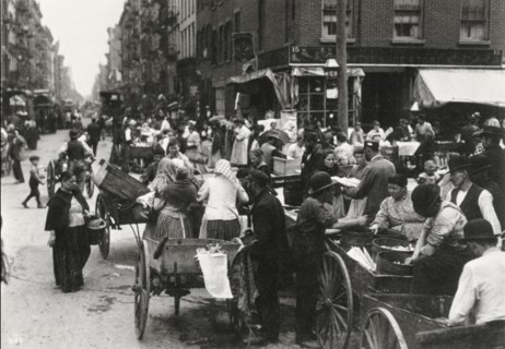 Crowd Scene, Hester Street, New York City, USA, 1898