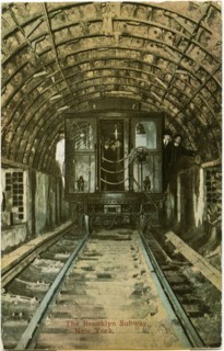 Brooklyn, Subway, New York City, Hand-Colored Postcard, circa 1910