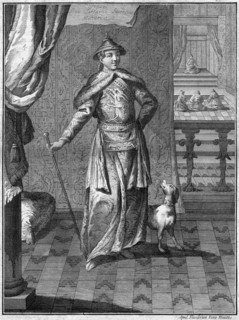 Shunzhi or Shun-chih (1638-1661), 3rd Emperor of Qing Dynasty and 1st Qing Emperor to rule China, 1644-1661, Woodcut, circa 1719