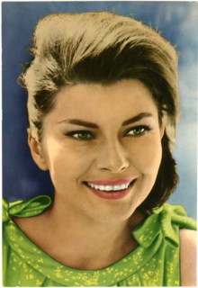 Princess Soraya of Iran (born Soraya Esfandiary-Bakhtiari, 1932-2001) Former Queen of Iran as Second Wife of Shah Mohammad Reza Pahlavi, Portrait as Actress, Postcard, circa 1965