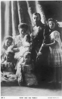 Russian Imperial Romanov Family, Nicholas II and Alexandra with Children, Portrait, circa 1905