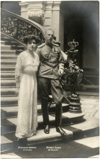 Prince John Constantinovich or Prince Ivan (1886-1918) of Russia, with Wife, Princess Helen of Serbia, Portrait, circa 1914