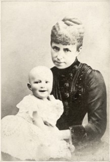 Alfonso XIII (1886-1941), King of Spain, and Mother, Maria Christina of Austria, Queen Regent (1858-1929), Portrait, Albumen Cabinet Card, circa 1886