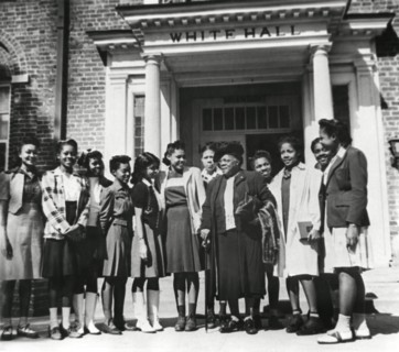 Mary McLeod Bethune, (1875-1955), with Group of Students after Resigning as President of Bethune-Cookman College, Daytona Beach, Florida, 1943