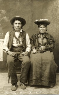 Native American Couple, Luck, Wisconsin, USA, circa 1905