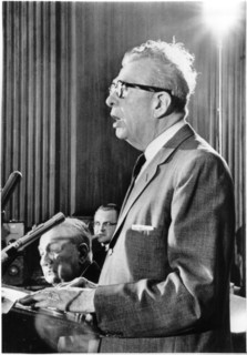 U.S. Senate GOP Leader, Everett Dirksen, Addressing Press Conference, Portrait, 1964