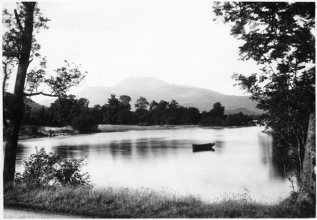 Rowboat on Loch Lomond, Scotland, United Kingdom, circa early 1900's