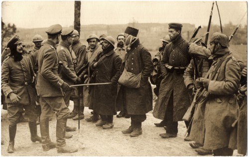 Group of Soldiers,, WWI, France, Postcard, circa 1914