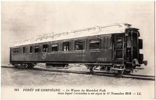 Train Car, Armistice with Germany, Compiegne, France, November 18, 1918, French Postcard