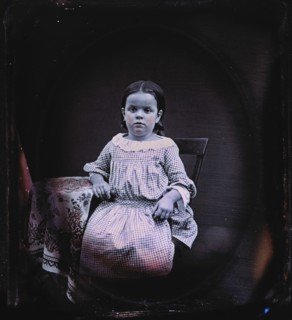 Young Girl Sitting in Chair, Portrait, Daguerreotype, circa 1850's