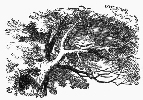 Cheshire Cat, Alice's Adventure in Wonderland by Lewis Carroll, Illustration, Circa 1865