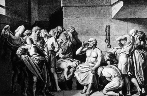 Socrates Drinking Hemlock (399 BC), Engraving, 1882