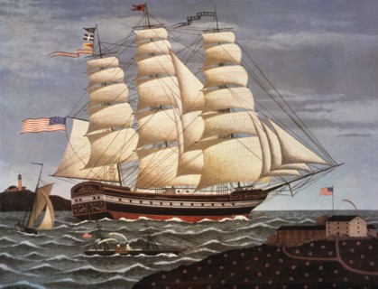 U.S.S. Columbia, Lithograph, 19th Century