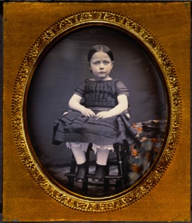 Young Girl Sitting in Chair, Portrait, Daguerreotype, circa 1850's