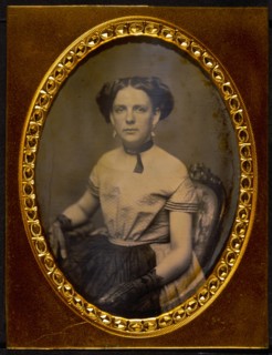 Young Woman Sitting in Chair, Portrait, Daguerreotype, circa 1850's