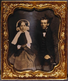 Couple in Formal Attire, Portrait, Daguerreotype, circa 1850's