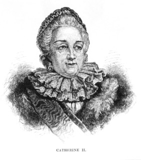 Catherine II (1729-1796), or Catherine the Great, Czarina of Russia, 1762-1796, Portrait, Engraving,  1886