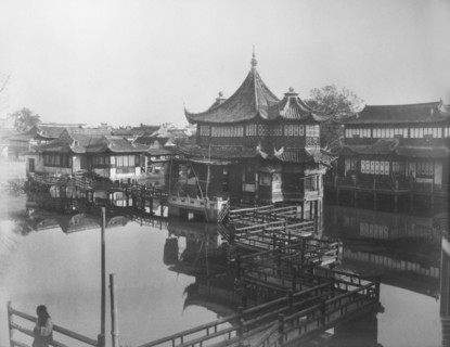 Willow Pattern Tea House, Shanghai, China, circa 1890