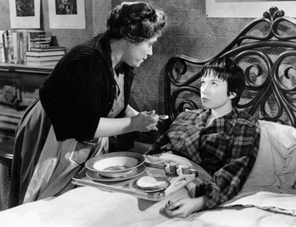 Naomi Stevens and Shirley MacLaine, on-set of the Film, "The Apartment", 1960