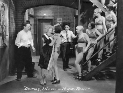 Helen Morgan and Joan Peers, on-set of the Film, "Applause", 1929