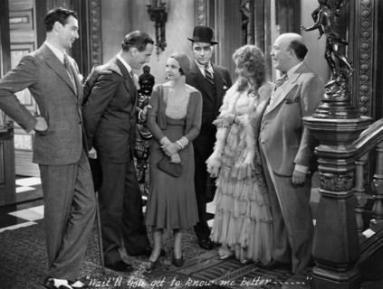 Gary Cooper, Paul Lucas, Sylvia Sidney, William 'Stage' Boyd, Guy Kibbee, on-set of the Film, "City Streets", 1931