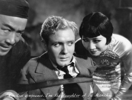 Bramwell Fletcher, Anna May Wong, on-set of the Film, "Daughter of the Dragon", 1931