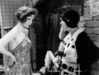 Nancy Carroll, Dorothy Revier, on-set of the Film, "The Dance of Life", 1929