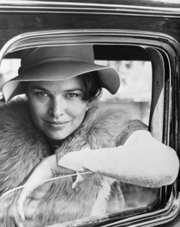 Michelle Philips, on-set of the Film, "Dillinger", 1973