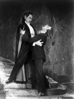 Bela Lugosi, Dwight Frye, on-set of the Film, "Dracula", 1931