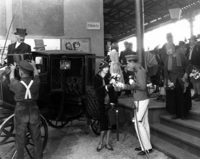 Greta Garbo, John Gilbert, on-set of the Film, "Flesh and the Devil", 1926