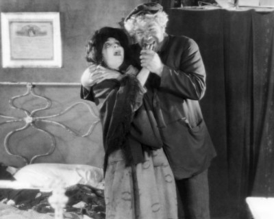 ZaSu Pitts, Gibson Gowland, on-set of the Silent Film, "Greed", 1924