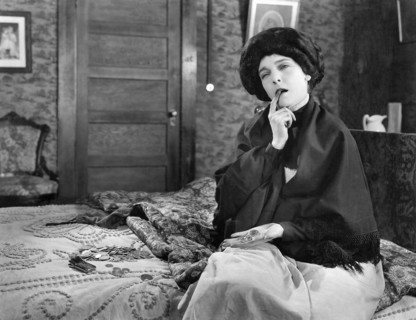 ZaSu Pitts, on-set of the Silent Film, "Greed", 1924