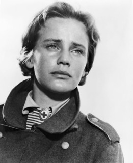 Maria Schell, on-set of the Film, "The Last Bridge" (aka Die Letzte Brucke), 1954