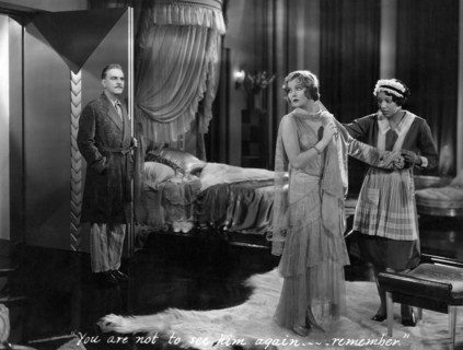 Frank Morgan, Nancy Carroll, Ollie Burgoyne, on-set of the Film, "Laughter", 1930