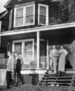 Dean Stockwell, Jason Robards, Ralph Richardson, Katharine Hepburn, on-set of the Film, "Long Day's Journey into Night", 1962
