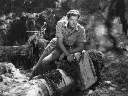 Joel McCrea, on-set of the Film, "The Most Dangerous Game", 1932