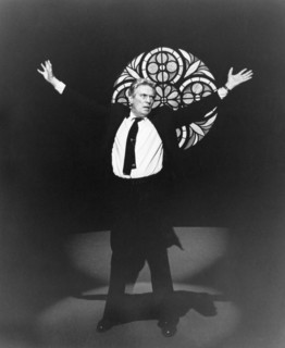 Peter Finch, on-set of the Film, "Network", 1976