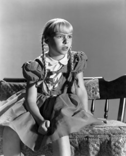 Patty McCormack, on-set of the film, "The Bad Seed", 1956