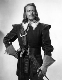 Glenn Langan, on-set of the film, "Forever Amber", 20th Century Fox Film Corp., 1947