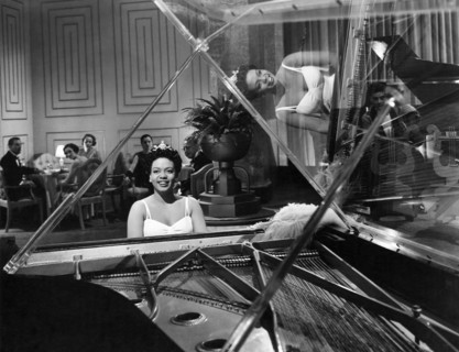 Hazel Scott, on-set of the Film "Rhapsody in Blue", 1945