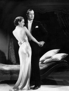 Norma Shearer, Robert Montgomery, on-set of the Film "Riptide", 1934