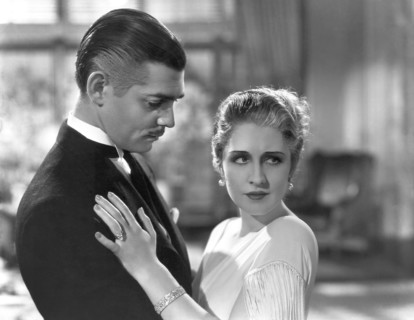 Clark Gable, Norma Shearer, on-set of the Film "Strange Interlude", 1932