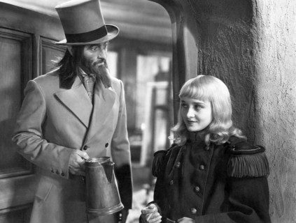 John Barrymore, Marian Marsh, on-set of the Film "Svengali", 1931